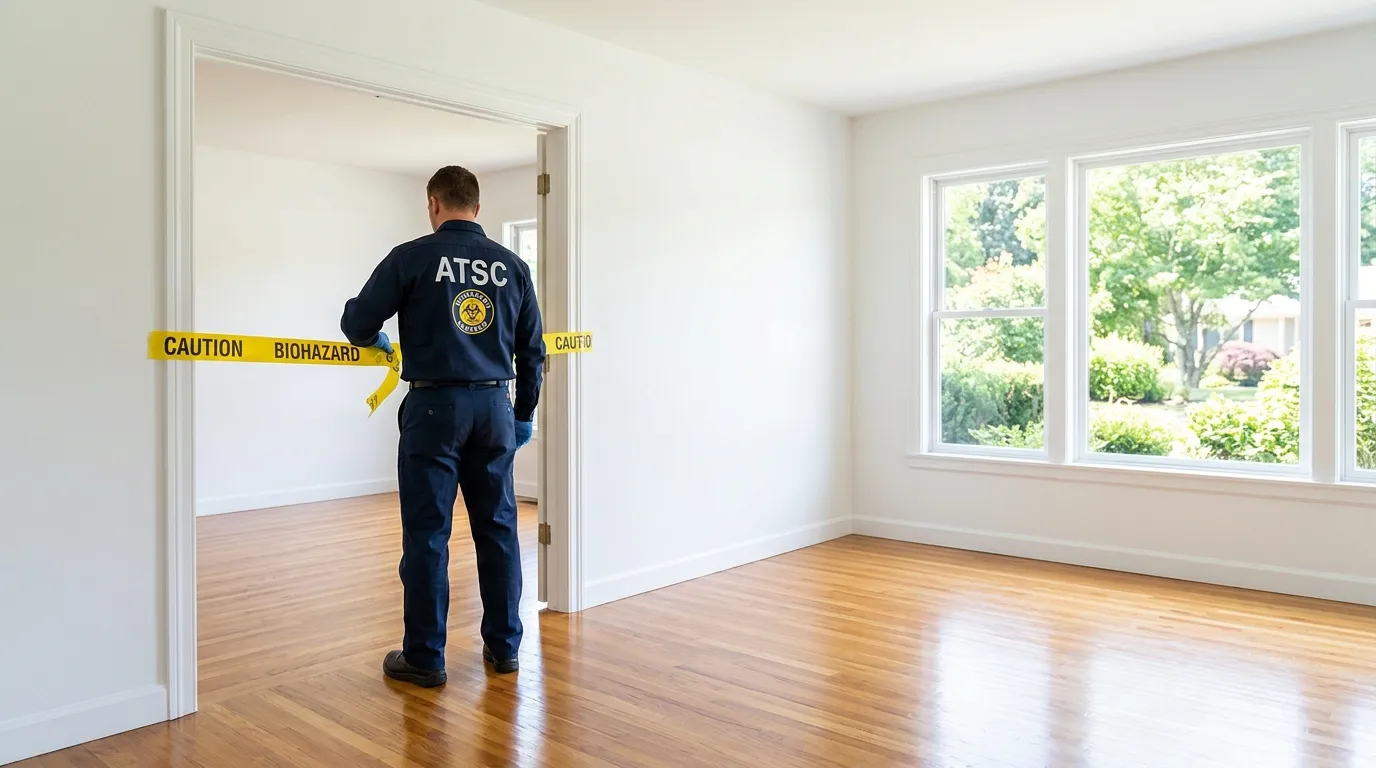 Certified biohazard cleanup crew performing Crime Scene Cleanup in Florham Park